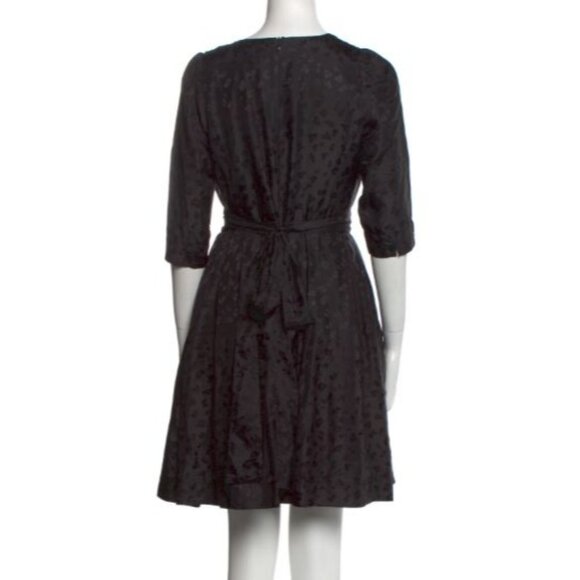 See By Chloe Black Silk Sash-Tie Printed Dress - Picture 3 of 3